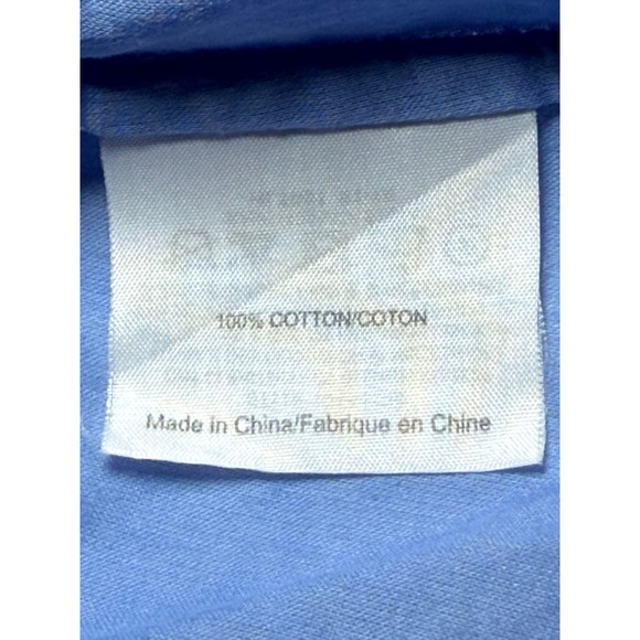 Tory Burch Button Up Women 4 Long Roll Sleeve Pocket Epaulets Sheer Shirt Blue - Picture 5 of 9